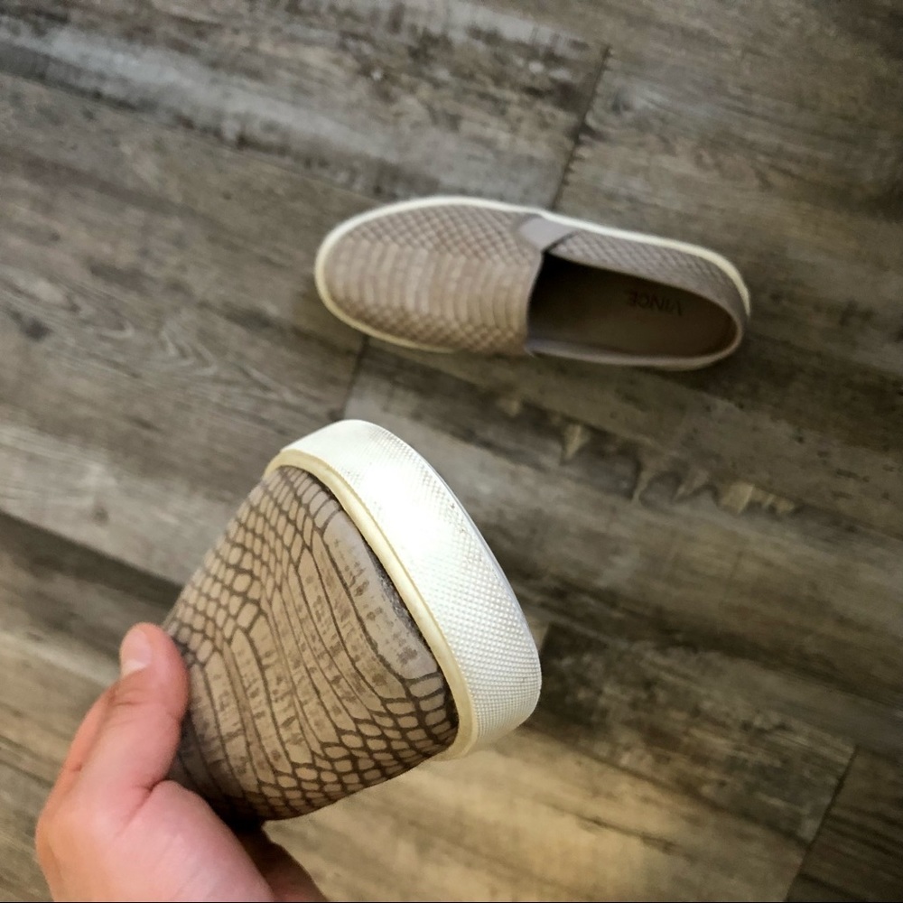 Vince Reptile Gray Snake Python Slip On Casual Sh… - image 7